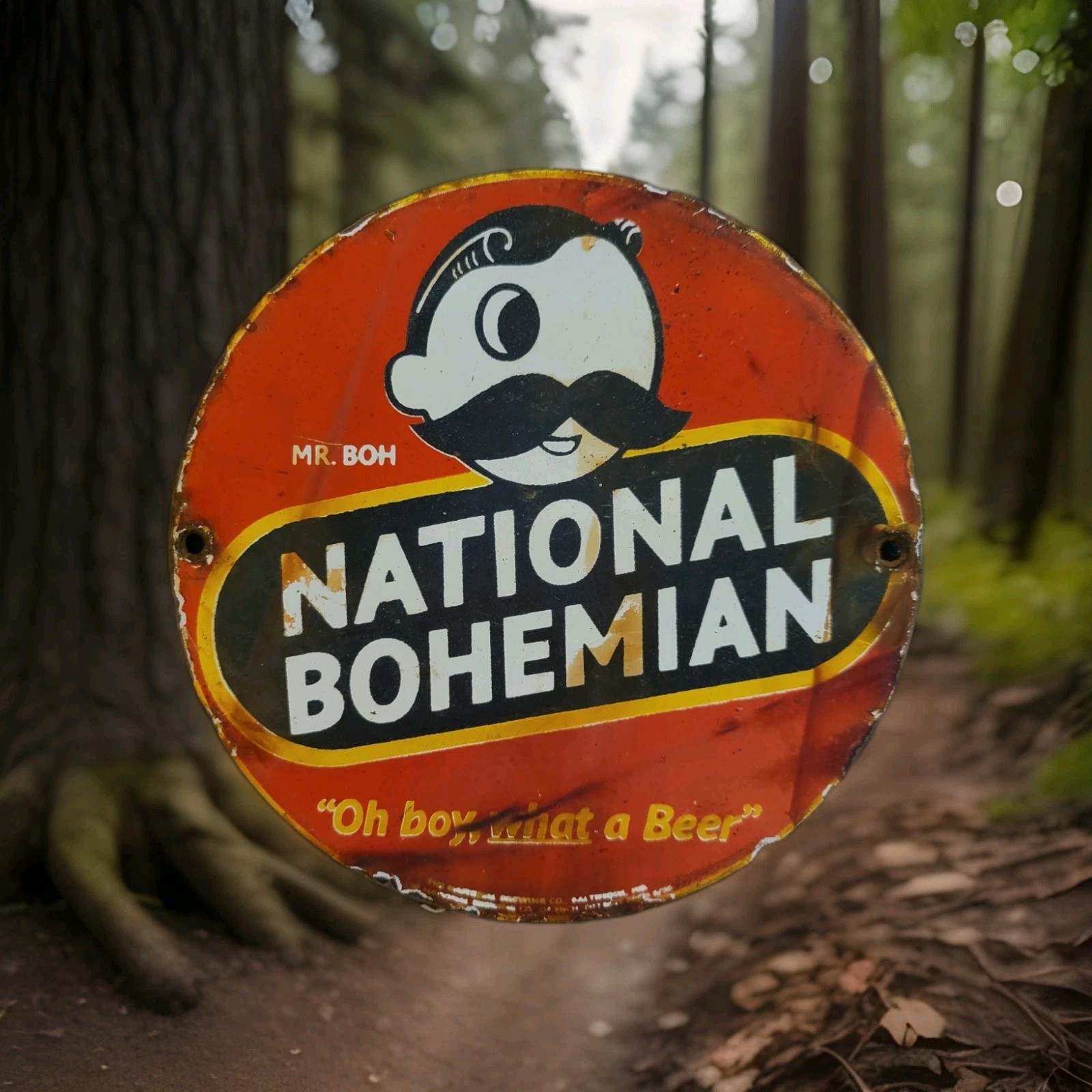 Vintage National Bohemian Beer Sign \ Vintage National Bohemian Beer Sign \