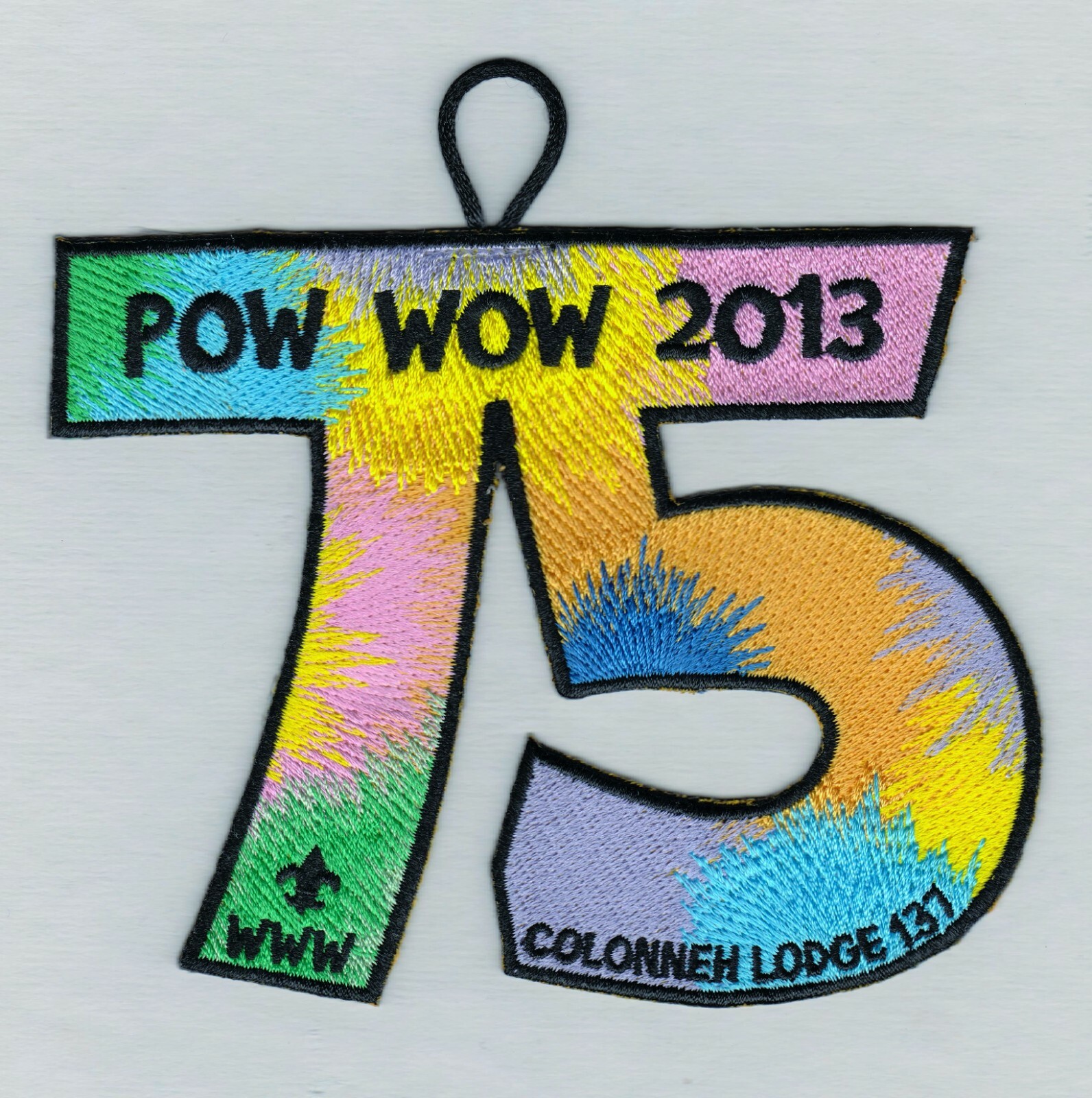 Colonneh Lodge 137 OA BSA 2013 Fall POW WOW WWW Patch 75 Anniversary