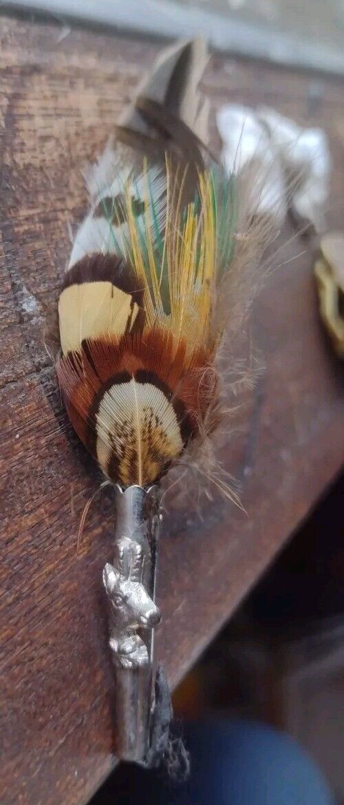 Vintage GERMAN Feathered Hat/Lapel Pin