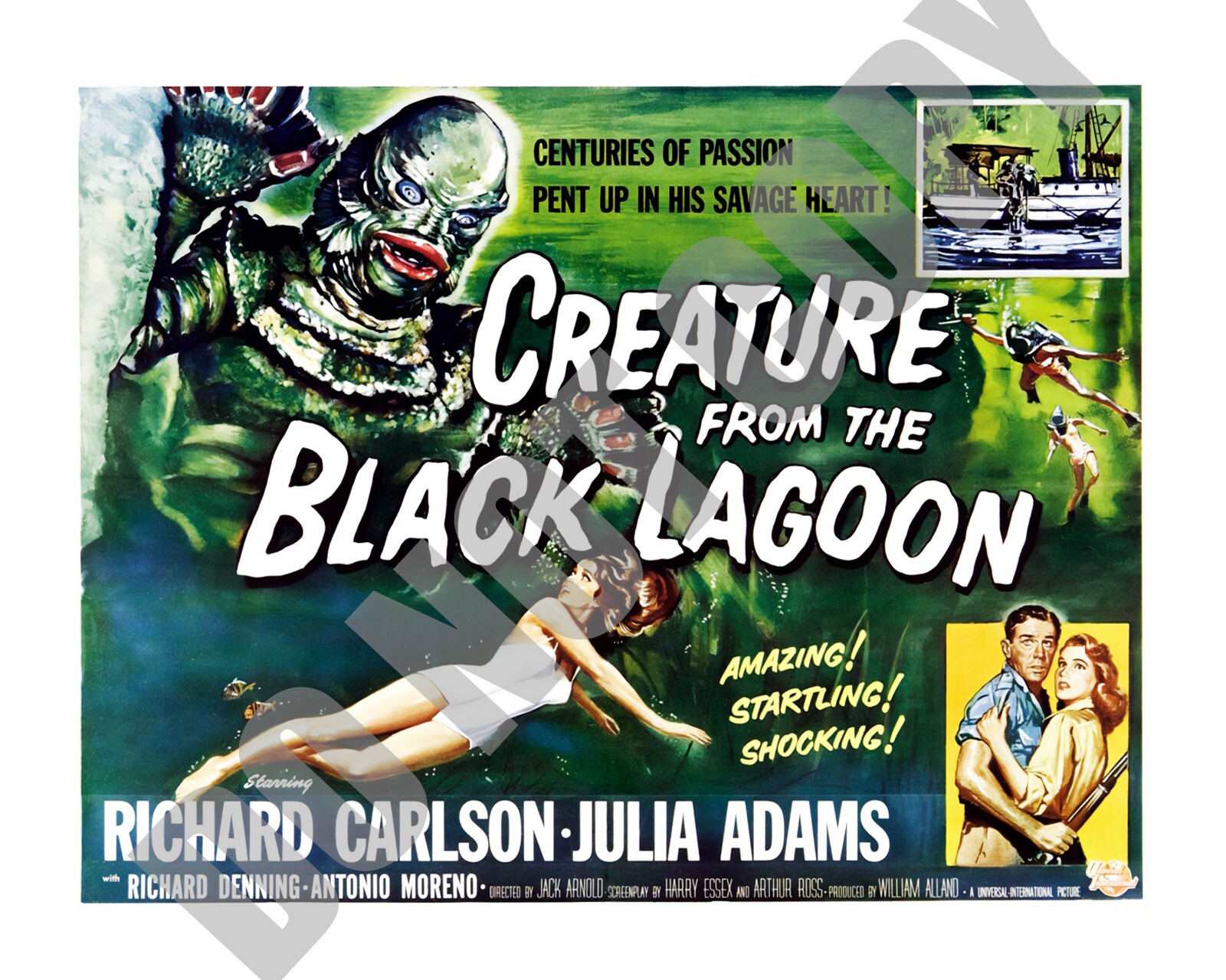 1954 The Creature From the Black Lagoon Movie Theatre Promo Ad -2- 8x10 Photo