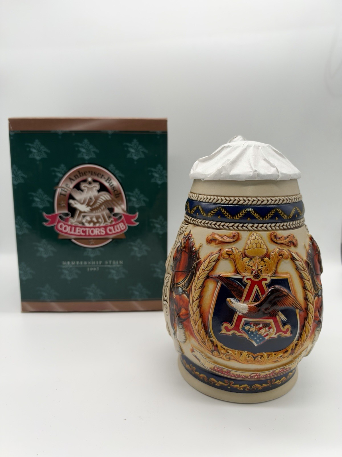 Anheuser Busch Budweiser 1997 Membership Stein CB5 Pride and Tradition