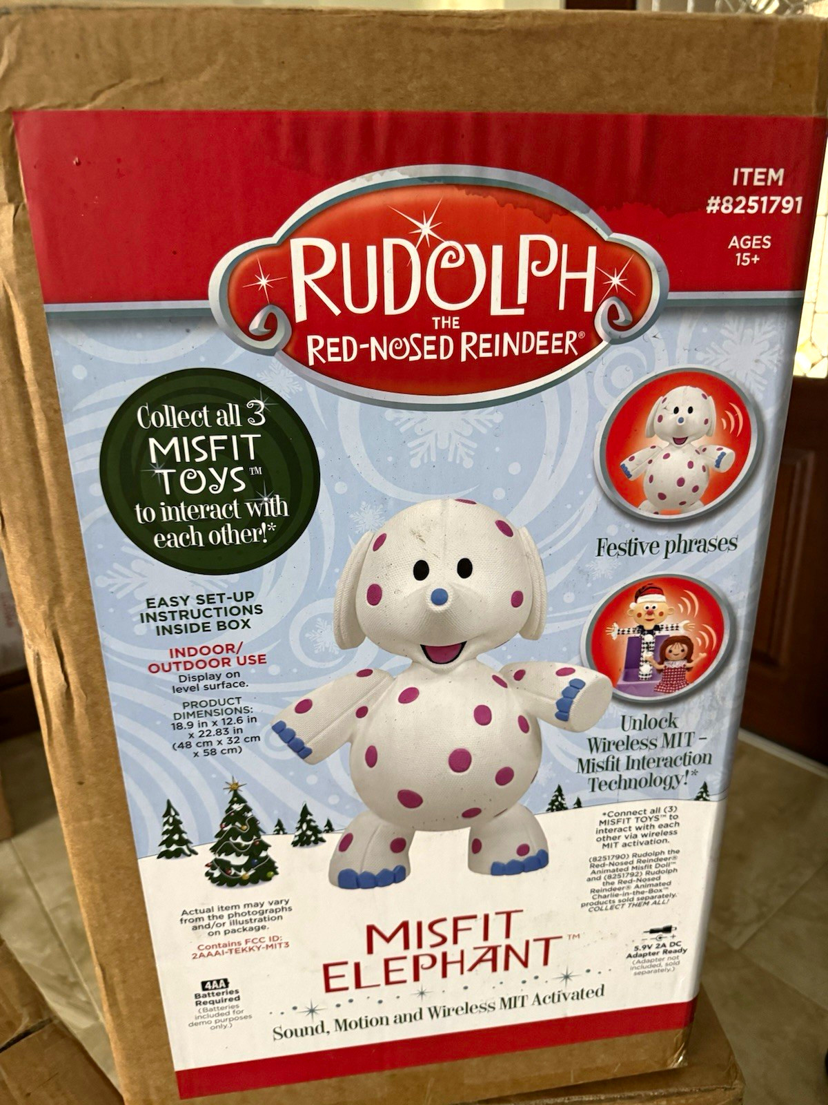 2\' Misfit Elephant Rudolph the Red Nosed Reindeer Lowe\'s 2026 NIB ON HAND