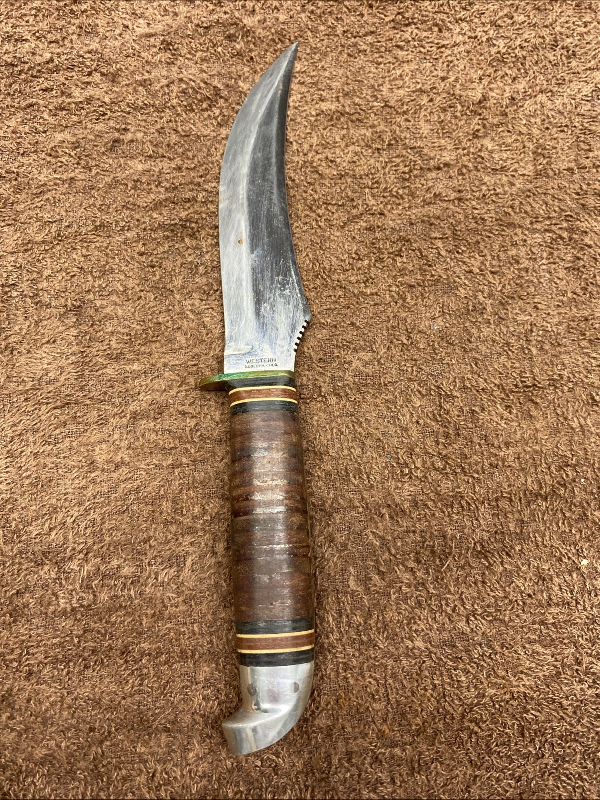 Vintage Western L39 Fixed Blade Knife W/ Sheath 8 1/2\