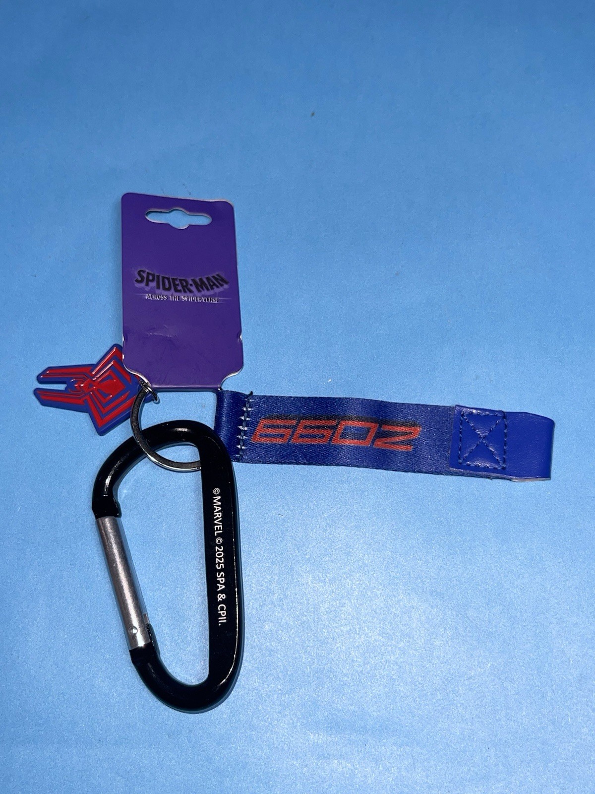 Spider-Man Across Spider-Verse 2099 Keychain Carabiner Wrist Strap Charm NEW