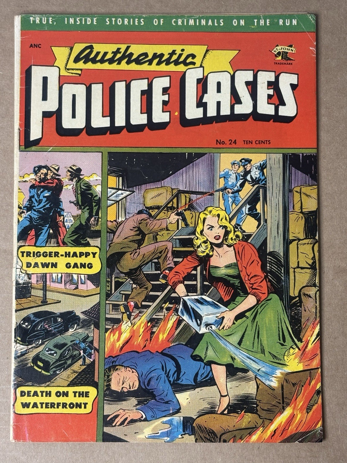 AUTHENTIC POLICE CASES #24 [1952 VG] MATT BAKER ART FN- 5.5