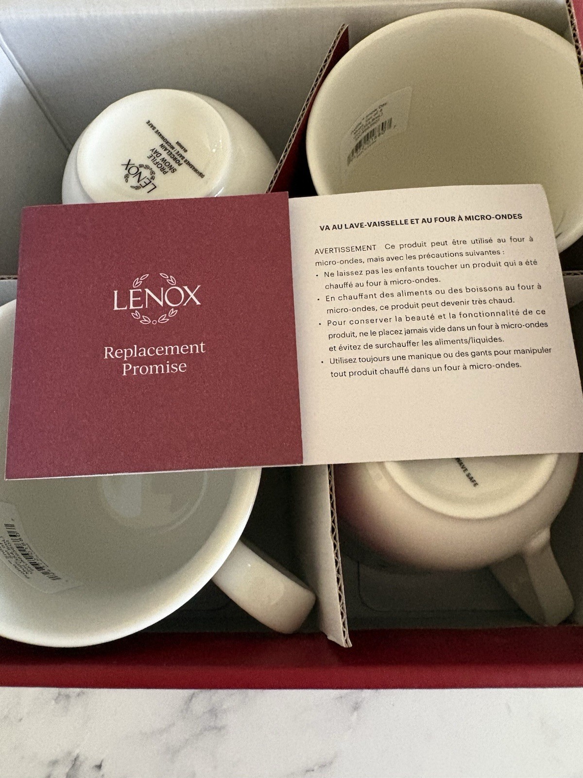 Lennox Snow Day Porcelain Cups-Mugs 12 Ounces New In Original Box Set of four Lennox Snow Day Porcelain Cups-Mugs 12 Ounces New In Original Box Set of four