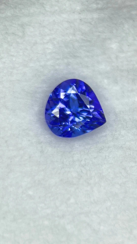 Natural Certified Tanzanite Blue 8.15 Ct+ Pear Cut Treated Loose Gemstone