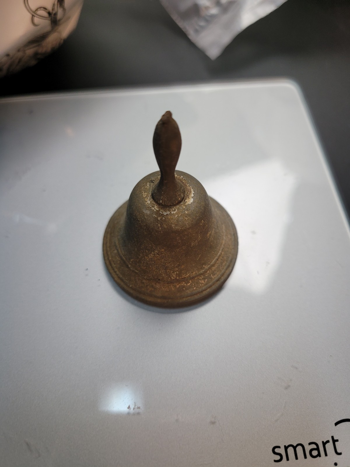 Antique French Brass Hand Bell Early 1900s – School / Shop Bell No Knocker Antique French Brass Hand Bell Early 1900s – School / Shop Bell No Knocker