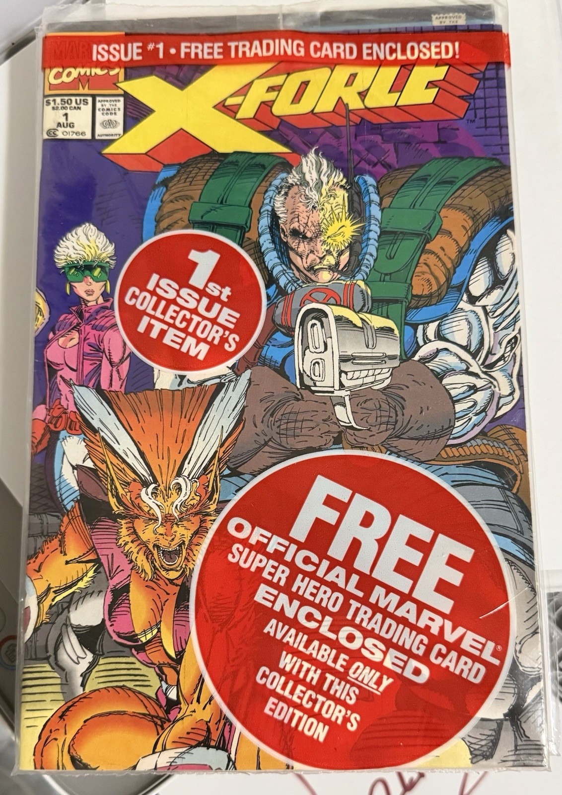 Marvel Comics-X-Force #1, Never Opened In Original Packaging Trading Card. New