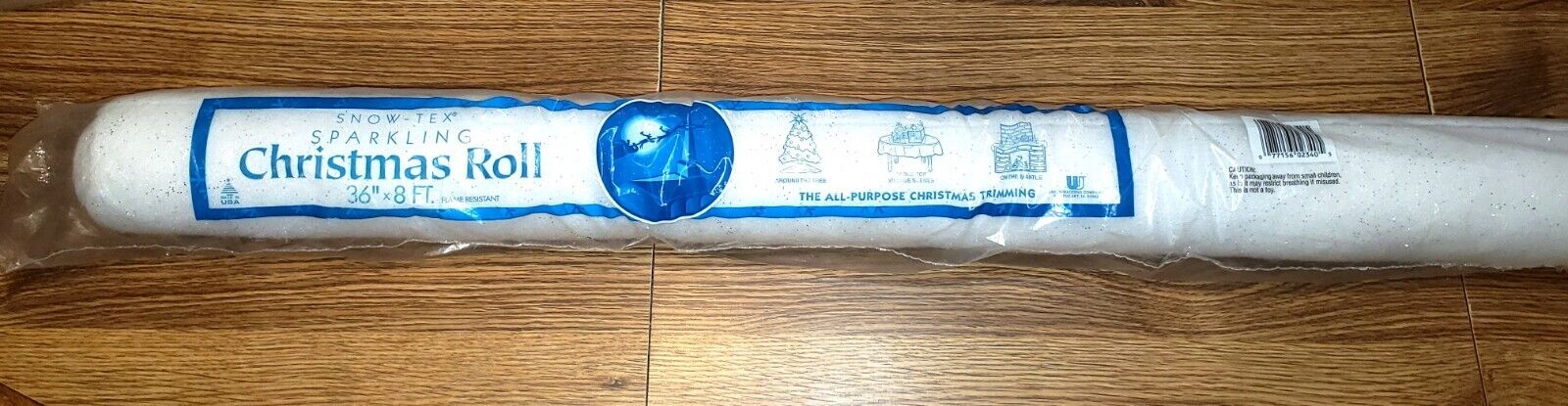 Vintage Snow Christmas Roll Sparking 36