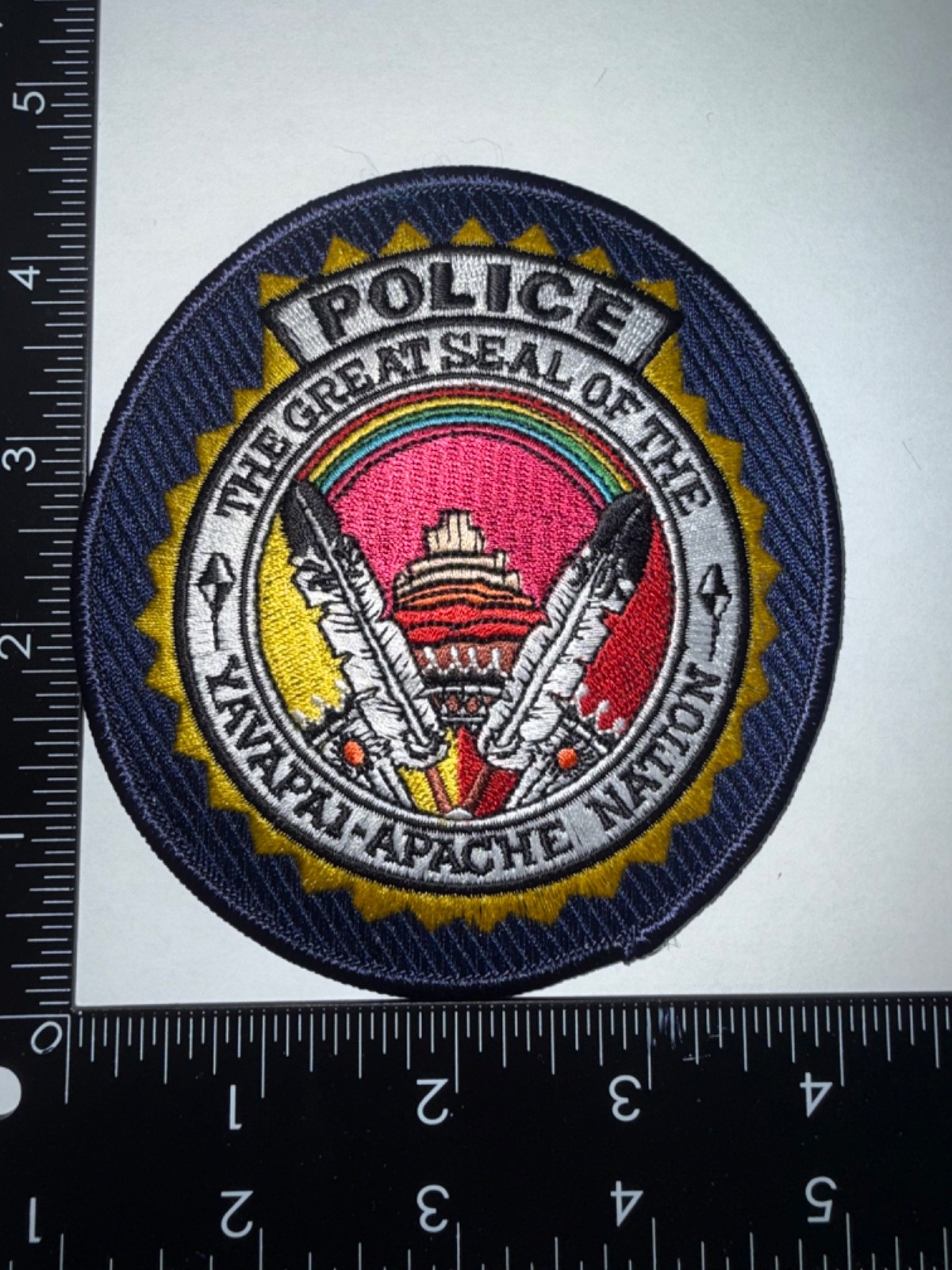 Yavapai Apache Nation Tribal Police Shoulder Patch Arizona AZ Obsolete