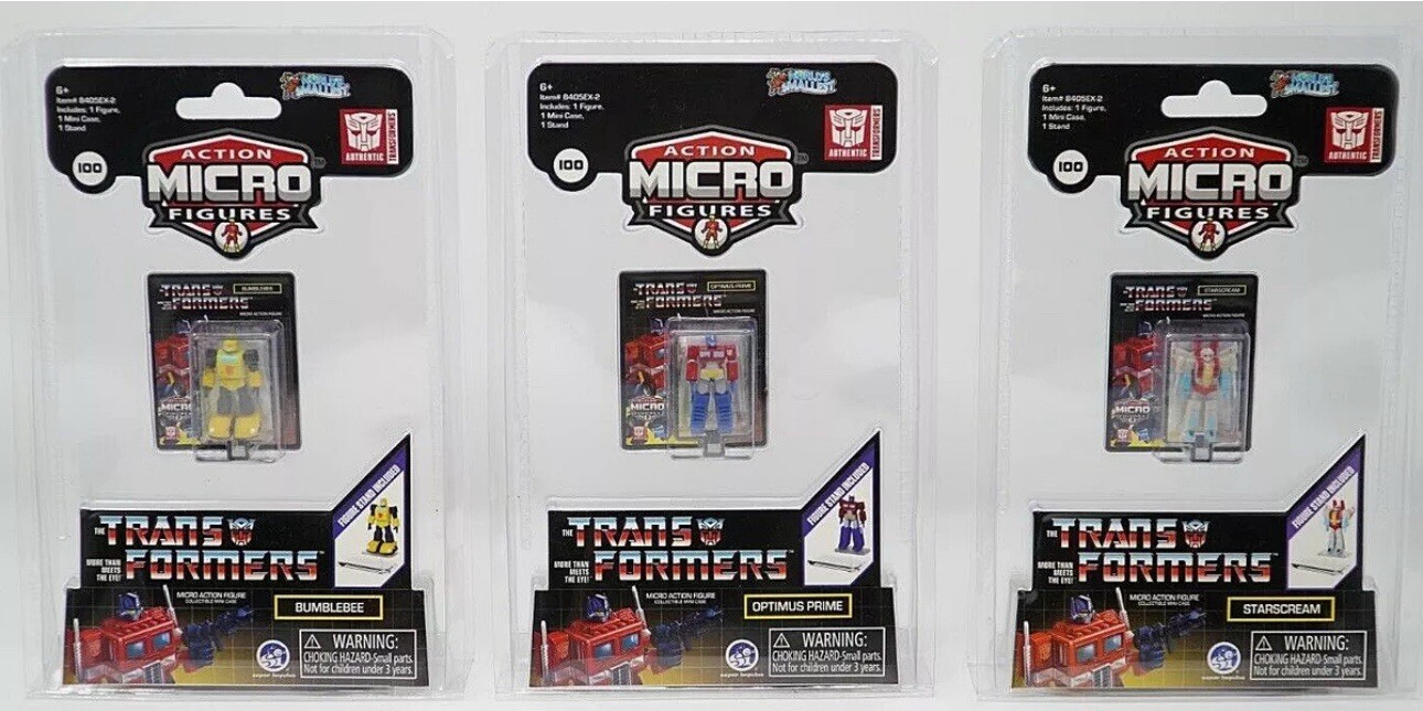 World\'s Smallest Transformers Micro Action Figure Set of 3 Super Impulse SEALED