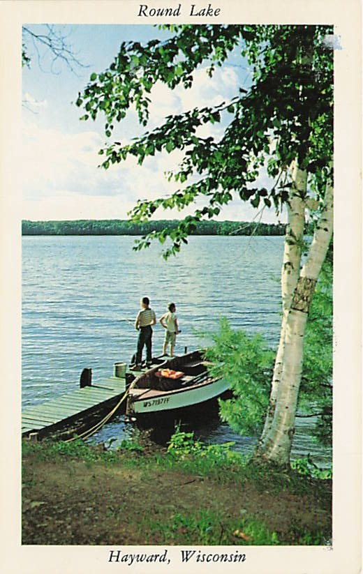 Postcard WI: Fishing Fun at Round Lake, Hayward, Wisconsin Postcard WI: Fishing Fun at Round Lake, Hayward, Wisconsin