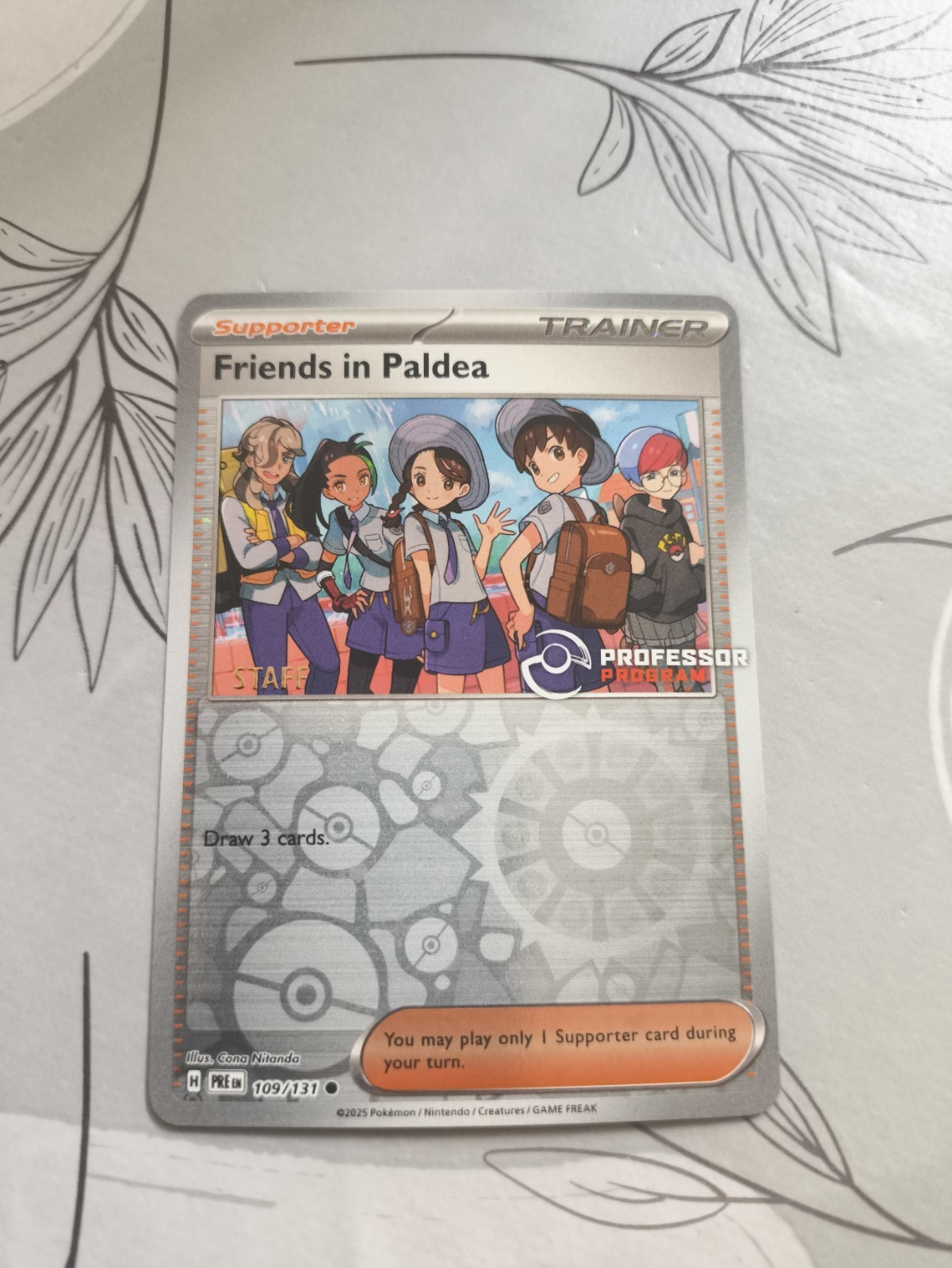 TCG Friends in Paldea 109/131 Professor Program STAFF Pokémon