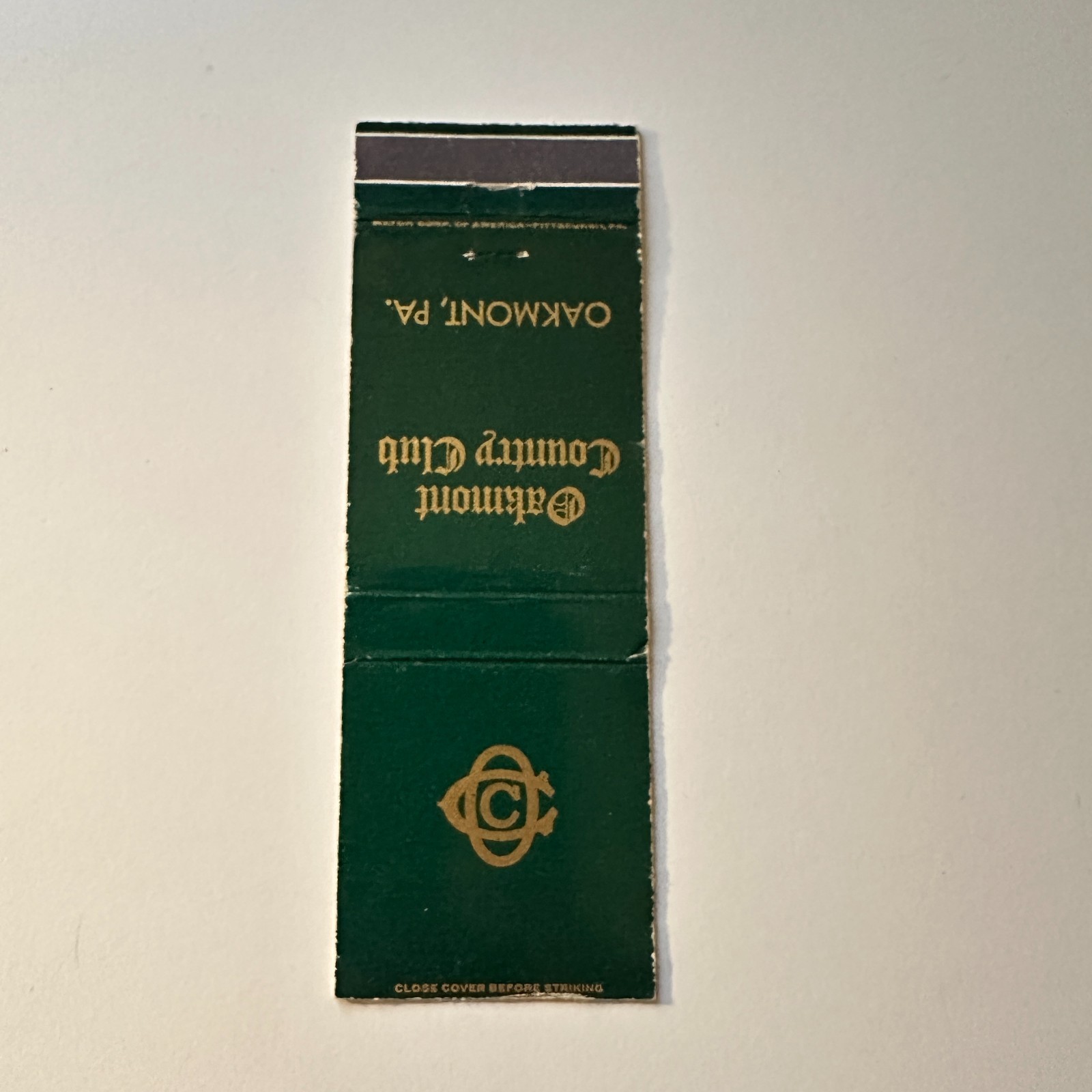 Oakmont Country Club Oakmont PA Vintage Matchbook Cover TMB127-3