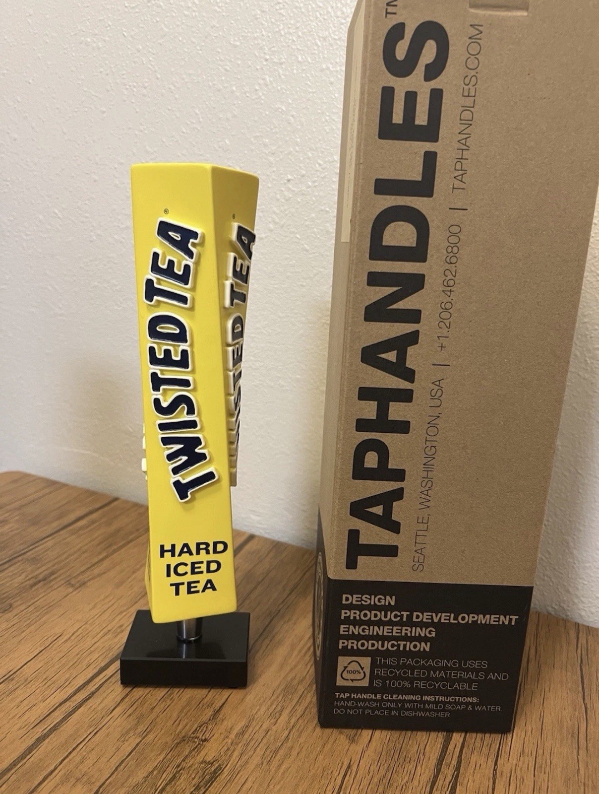 Twisted Tea Hard Iced Tea 4-Sided Beer Tap Handle Brand New In Box