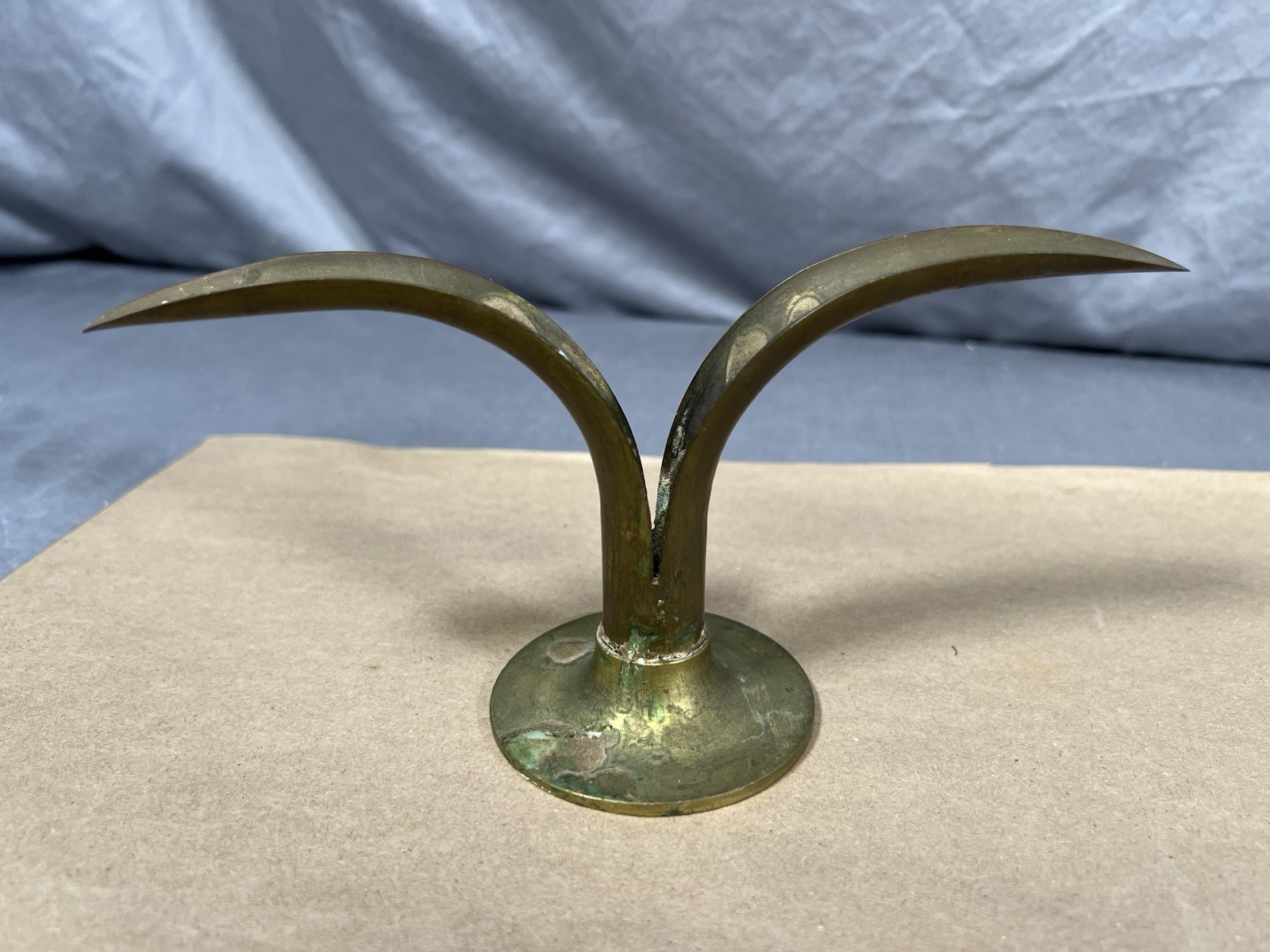 Ystad Metall Brass Candle Stick Holder Made in Sweden Vintage
