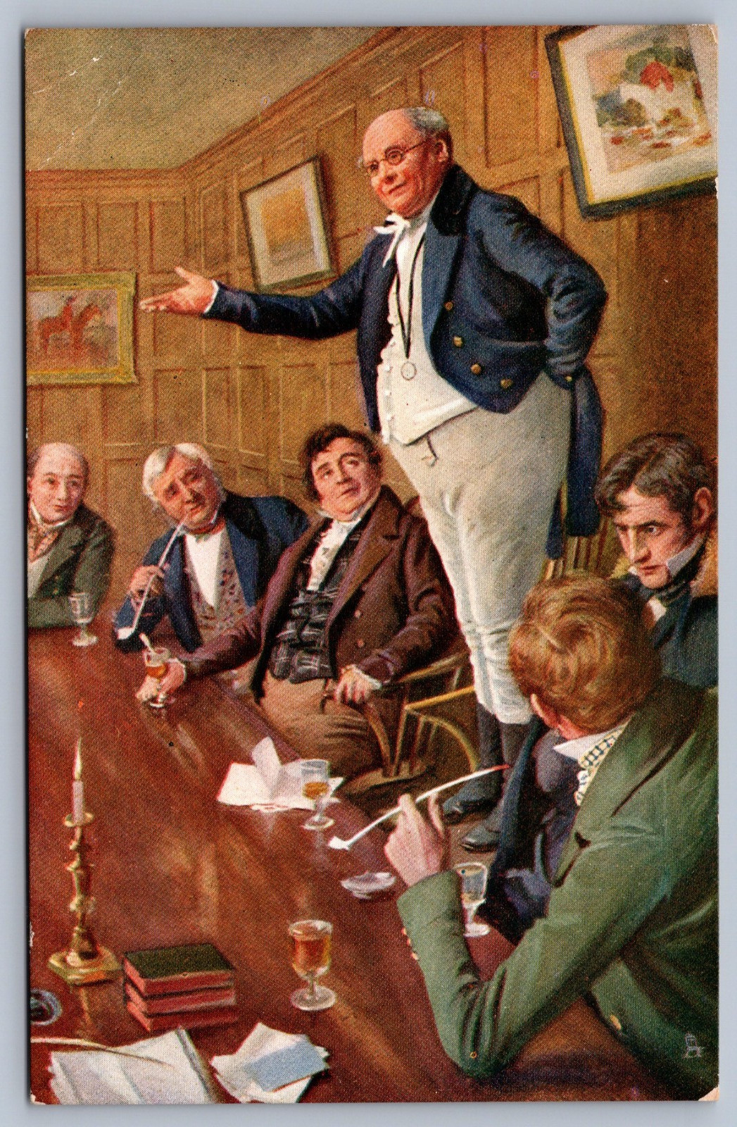 Postcard Charles Dickens Characters Mr. Pickwick Addresses the Club Tuck