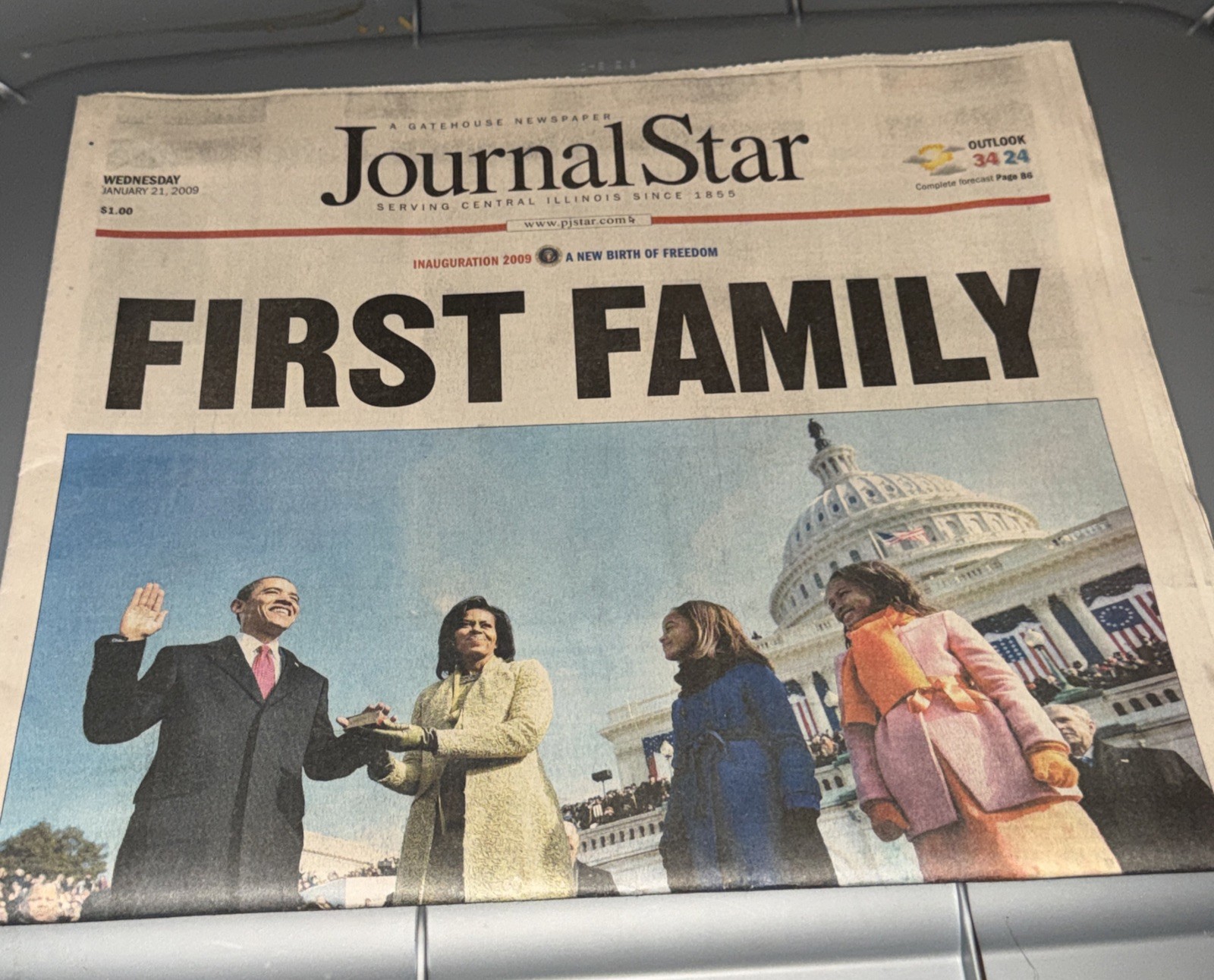 Journal Star January 2009 Reporting On Barack Obama First Family Presidential