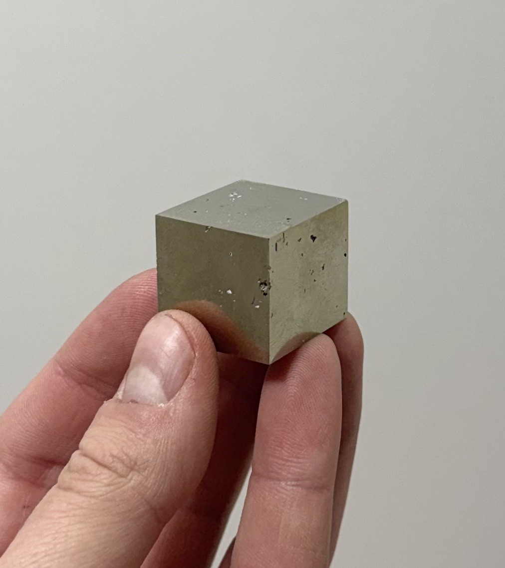 Perfect Natural Pyrite Cube Large Navajun Spain High Quality Crystal
