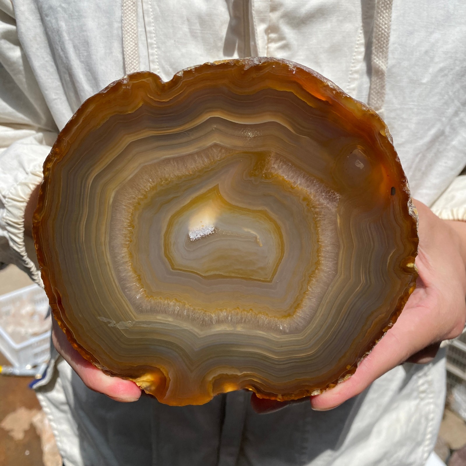 5.7lb Natural Lace Banded Agate Quartz Crystal Rough mineral specimens，Brazil