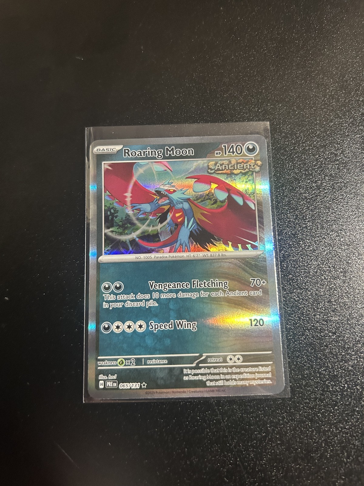 2023 POKEMON SCARLET AND VIOLET EVOLVED ROARING MOON HOLO ULTRA RARE 065/181