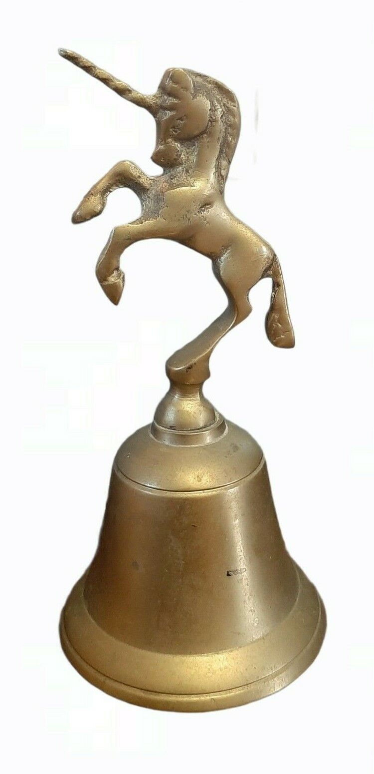 Vintage Brass UNICORN Bell - 5.5 Inch