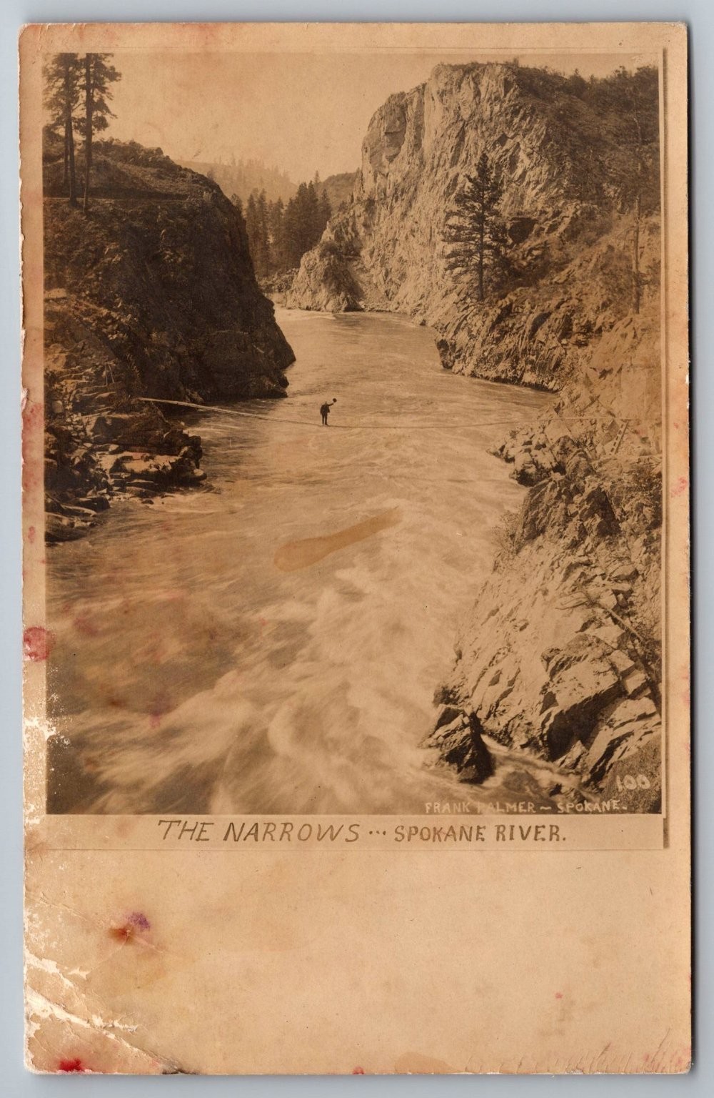 Early RPPC The Narrows Spokane River Washington Frank L. Almer c.1905