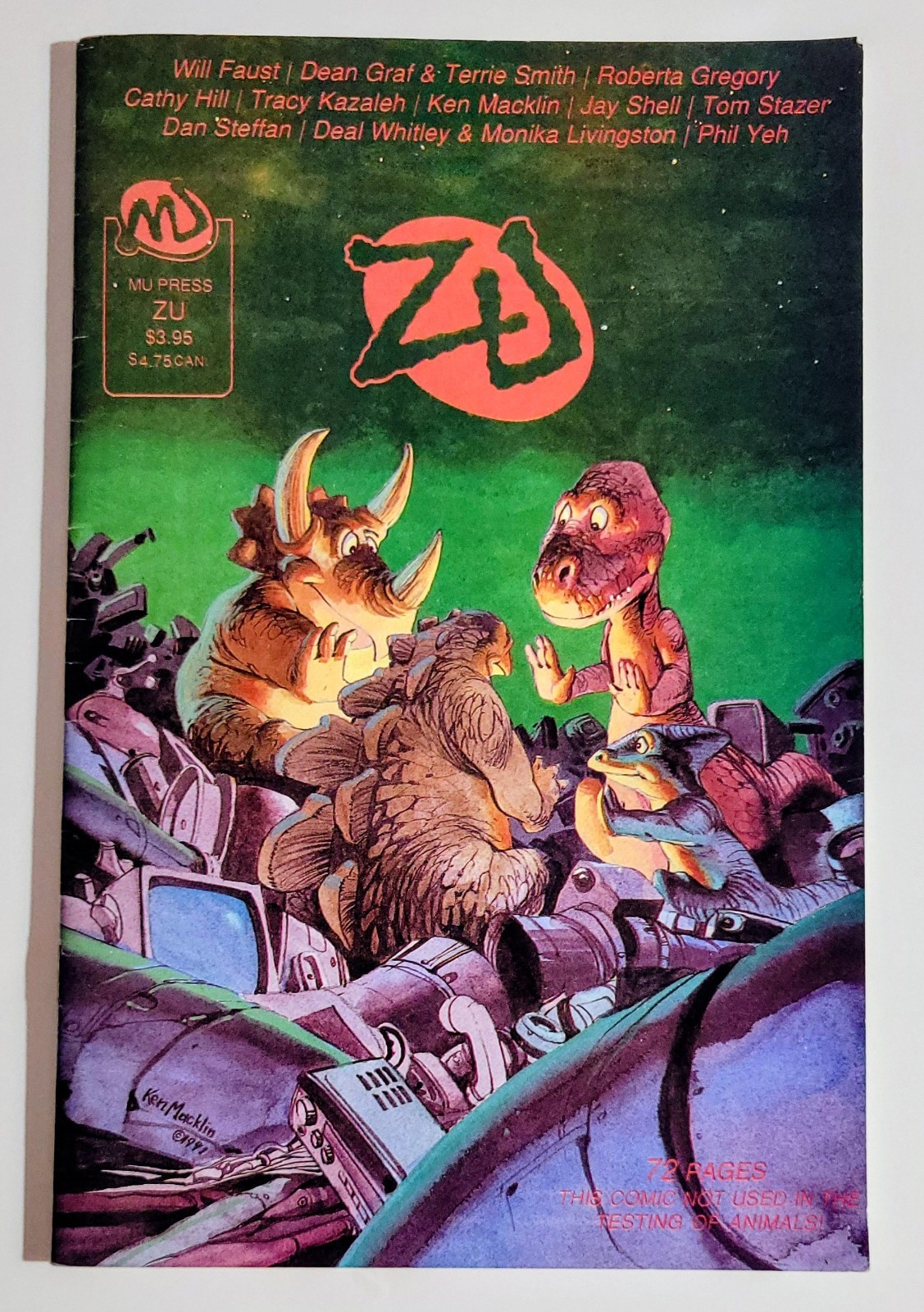 ZU Comic Book One Shot MU Press 1992 - SIGNED BY 9 ARTISTS - WOW Furry Art