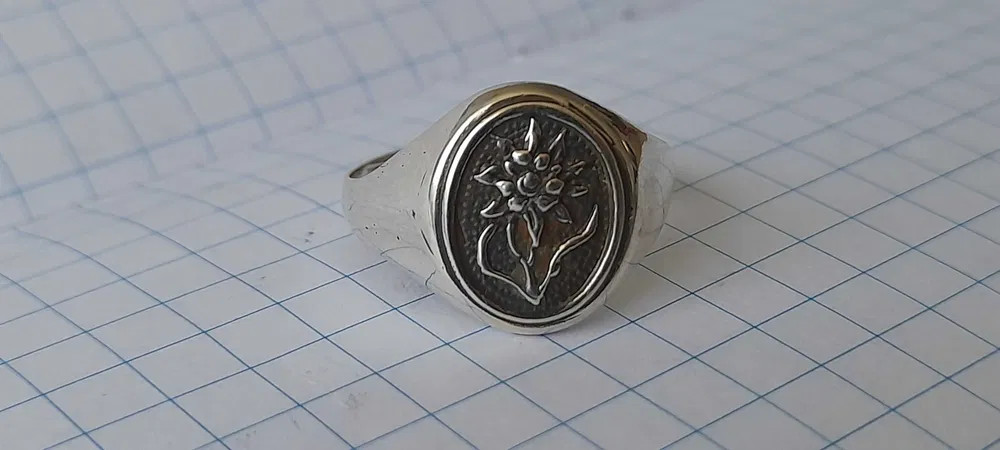 Edelweiss Ring. Wehrmacht 1936-1945 WW2 Edelweiss Ring. Wehrmacht 1936-1945 WW2