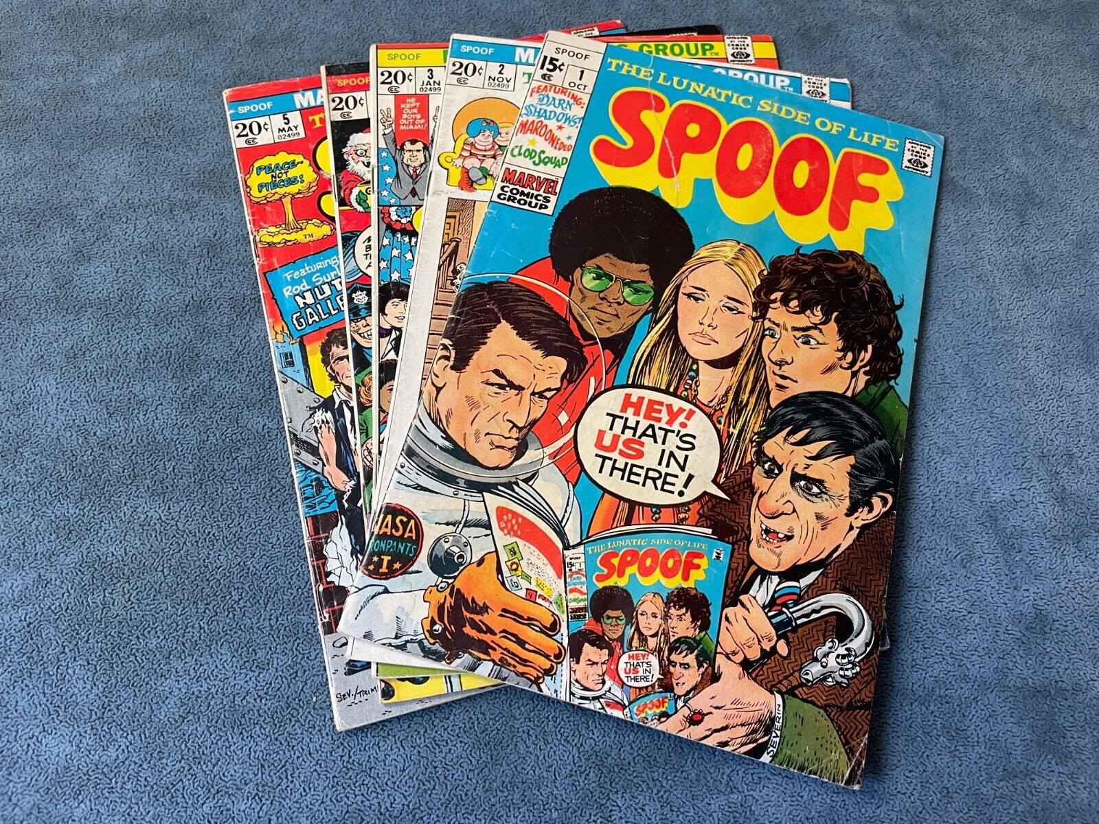 Spoof #1-5 1970 Marvel Comic Book Roy Thomas Parody Complete Run Mid Low Grades
