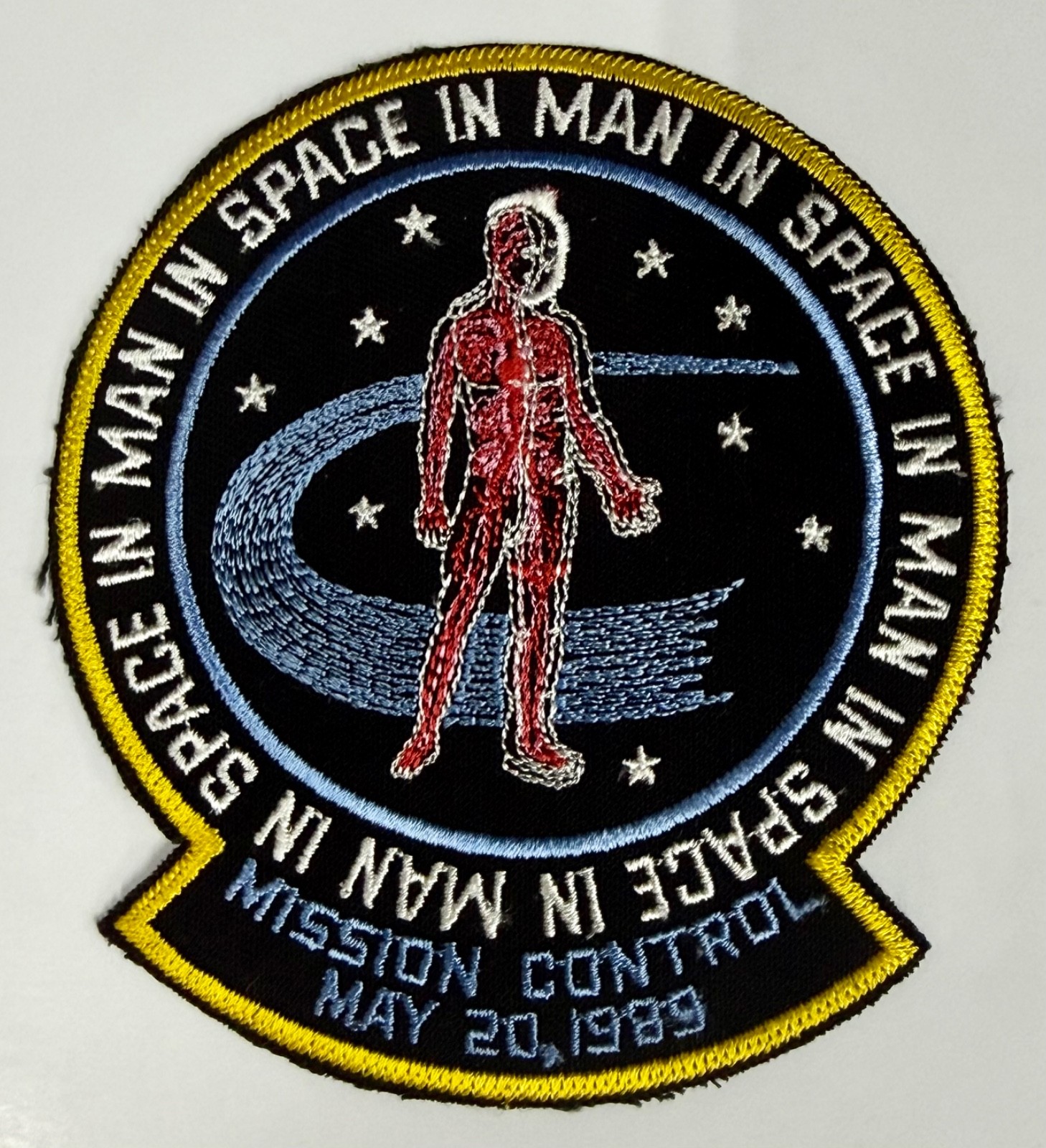 1989 NASA Mir Space Station Marion Labs MAN IN SPACE Patch 5