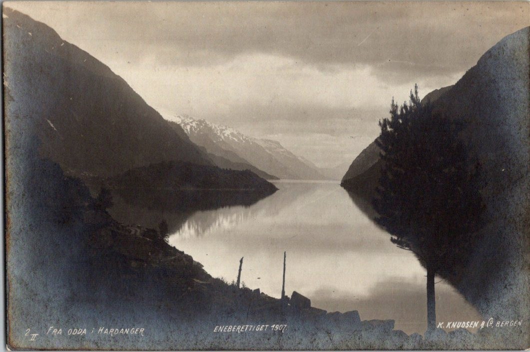 Norway Fra Odda Hardanger 1907 RPPC Postcard