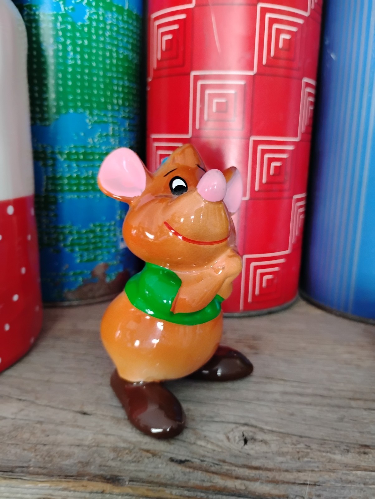 Vintage Walt Disney Productions Porcelain Figurine Japan Gus 🐁 Cinderella Mouse