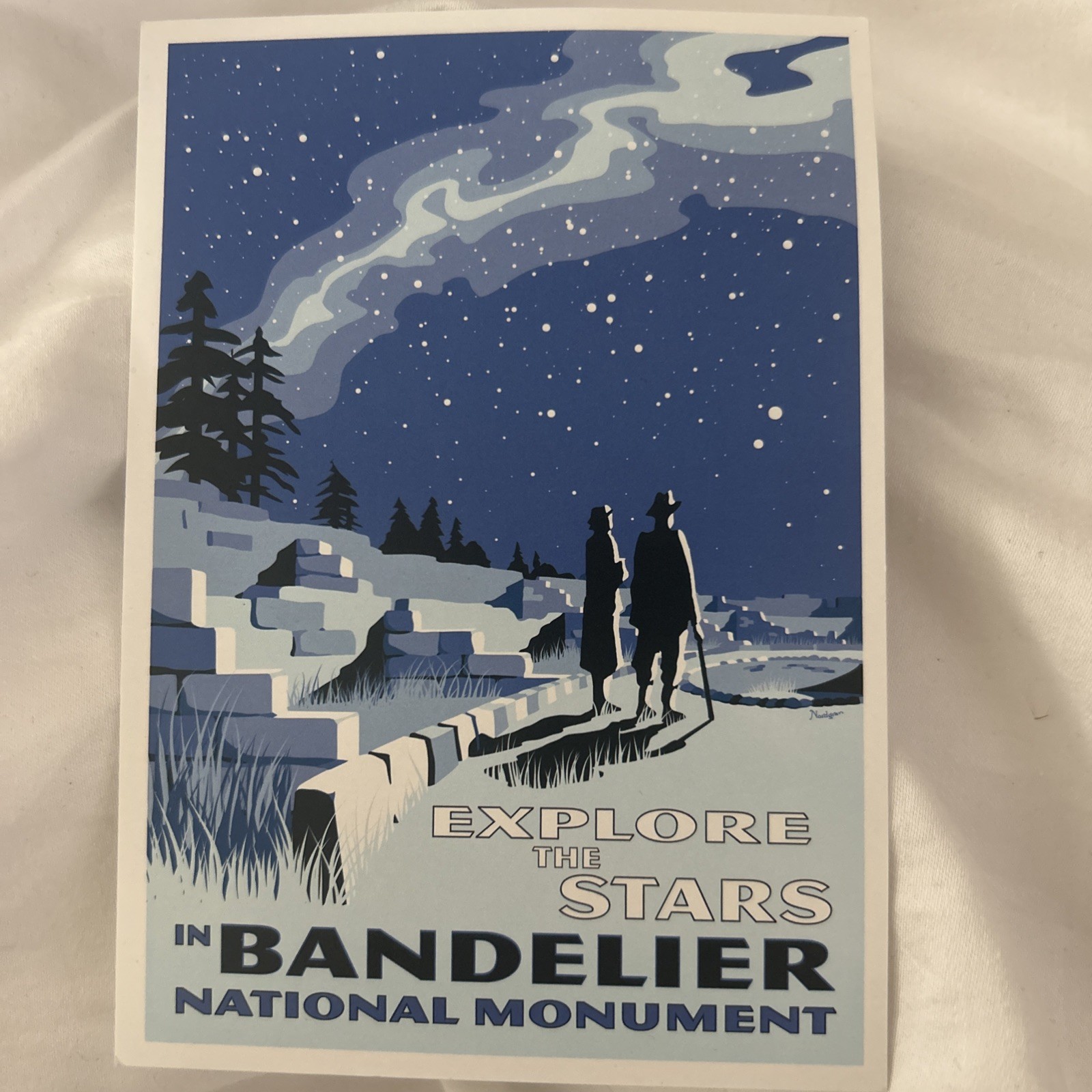 Bandelier National Monument Postcard WPA See The Stars Bandelier National Monument Postcard WPA See The Stars