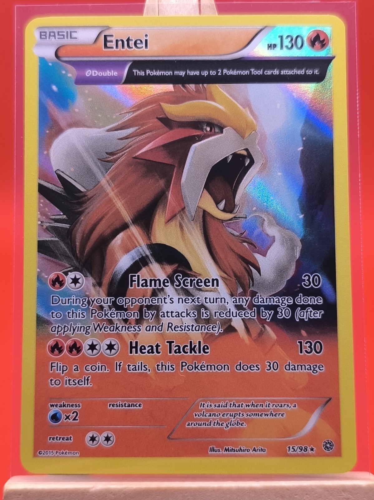 Entei 15/98 X & Y Ancient Origins Ancient Trait Holo Rare Pokemon Card