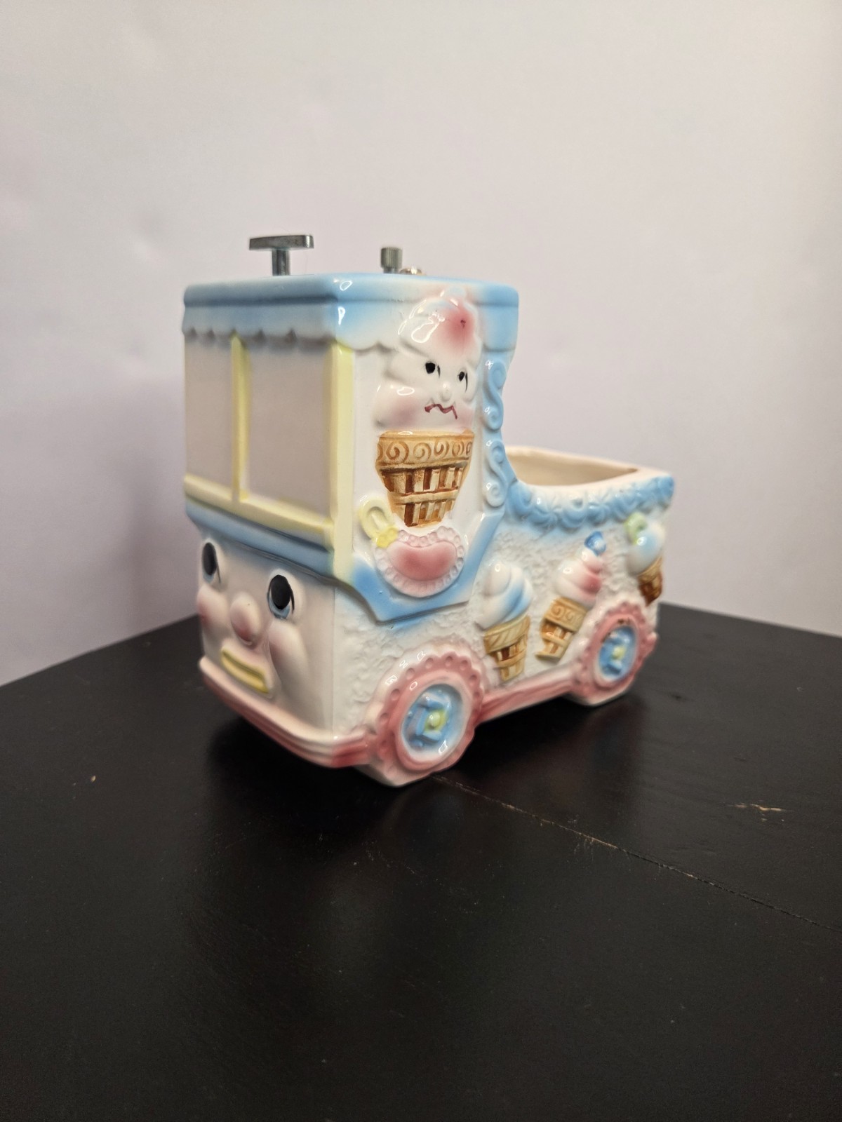 Vintage 1950s Rubens Originals 3445M Musical Ice Cream Truck Planter Japan VTG