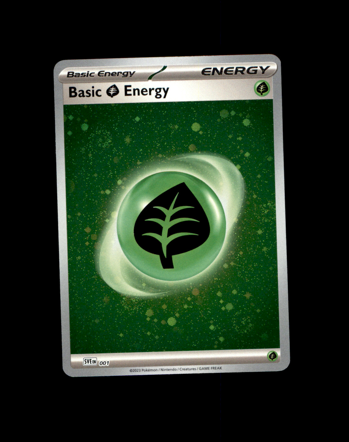 SVE Leaf / Grass Energy Cosmo Holo w/ Swirls SVE 001 NM Pokemon TCG 2