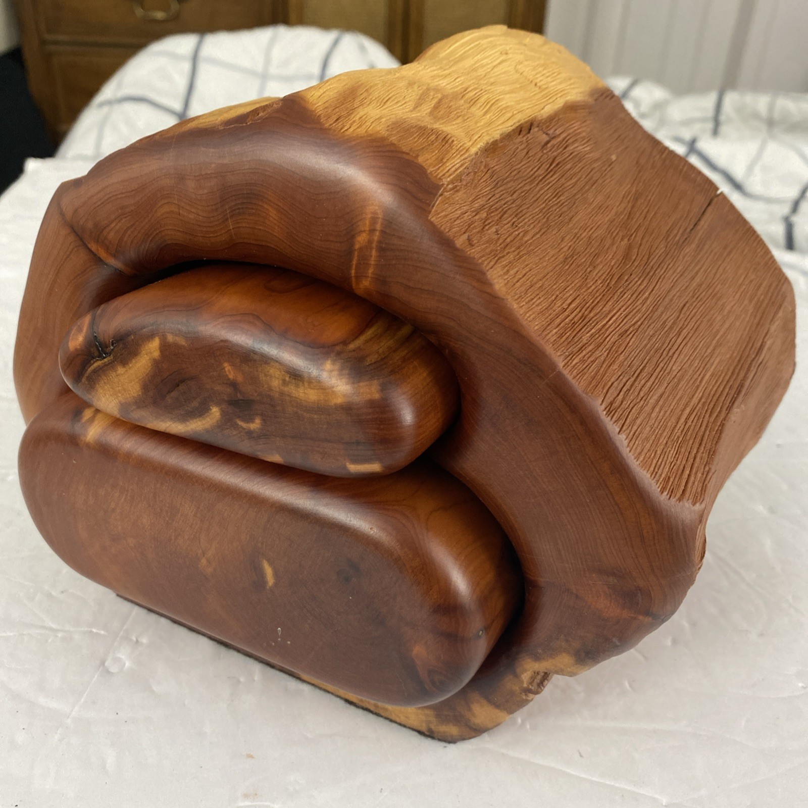 John Wilkerson Wood Wooden Folk Art Stash Trinket Jewelry Box Puzzle Handcrafted