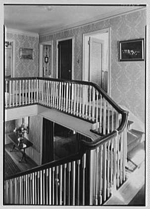 Photo:South Orange New Jersey Mrs. C.D. Henley Stair Hall Interior 1900s