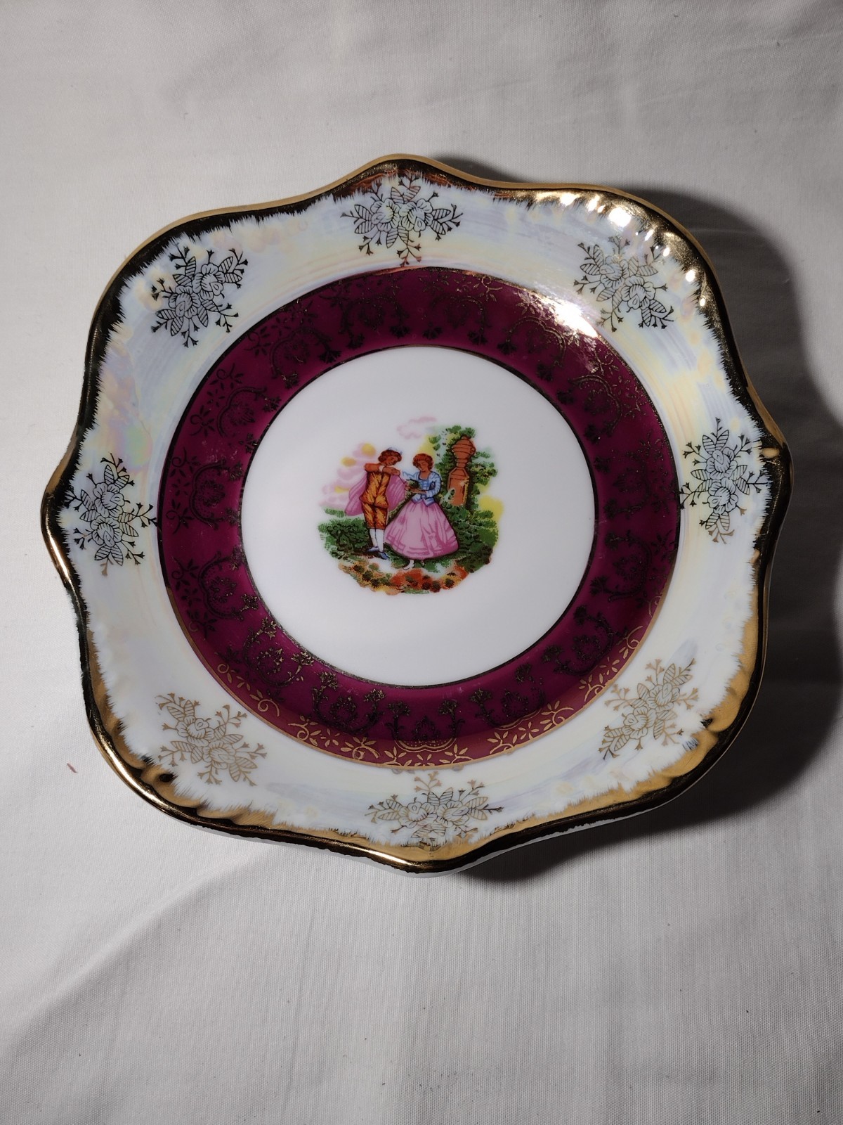 Vintage Japanese Handpainted Dish Oriental Display Bowl 7\