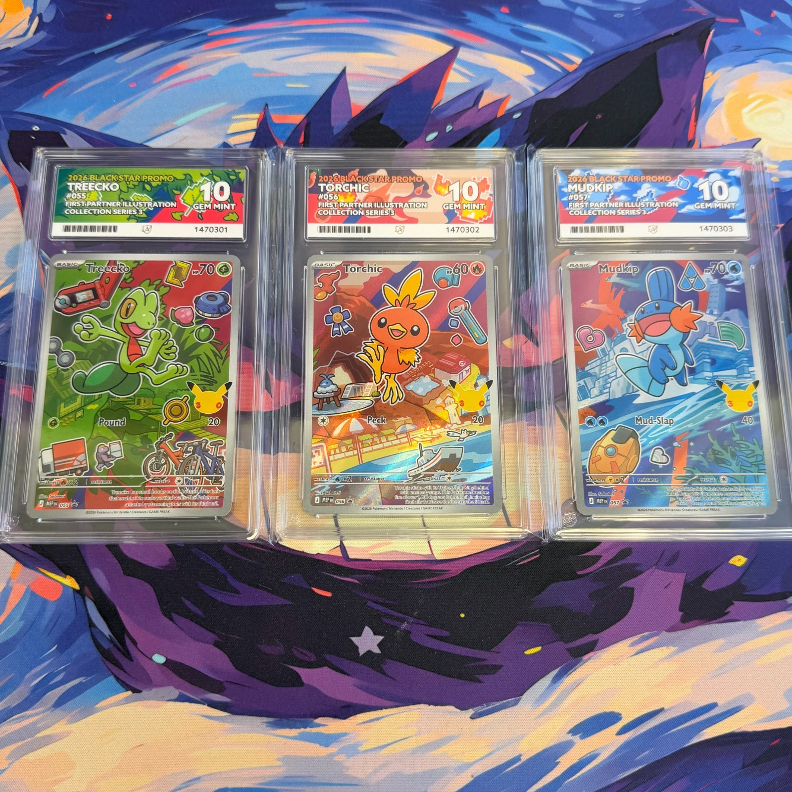ACE Perfect 10 First Partner Series 3 Hoenn Sequential Set Treecko Torchic