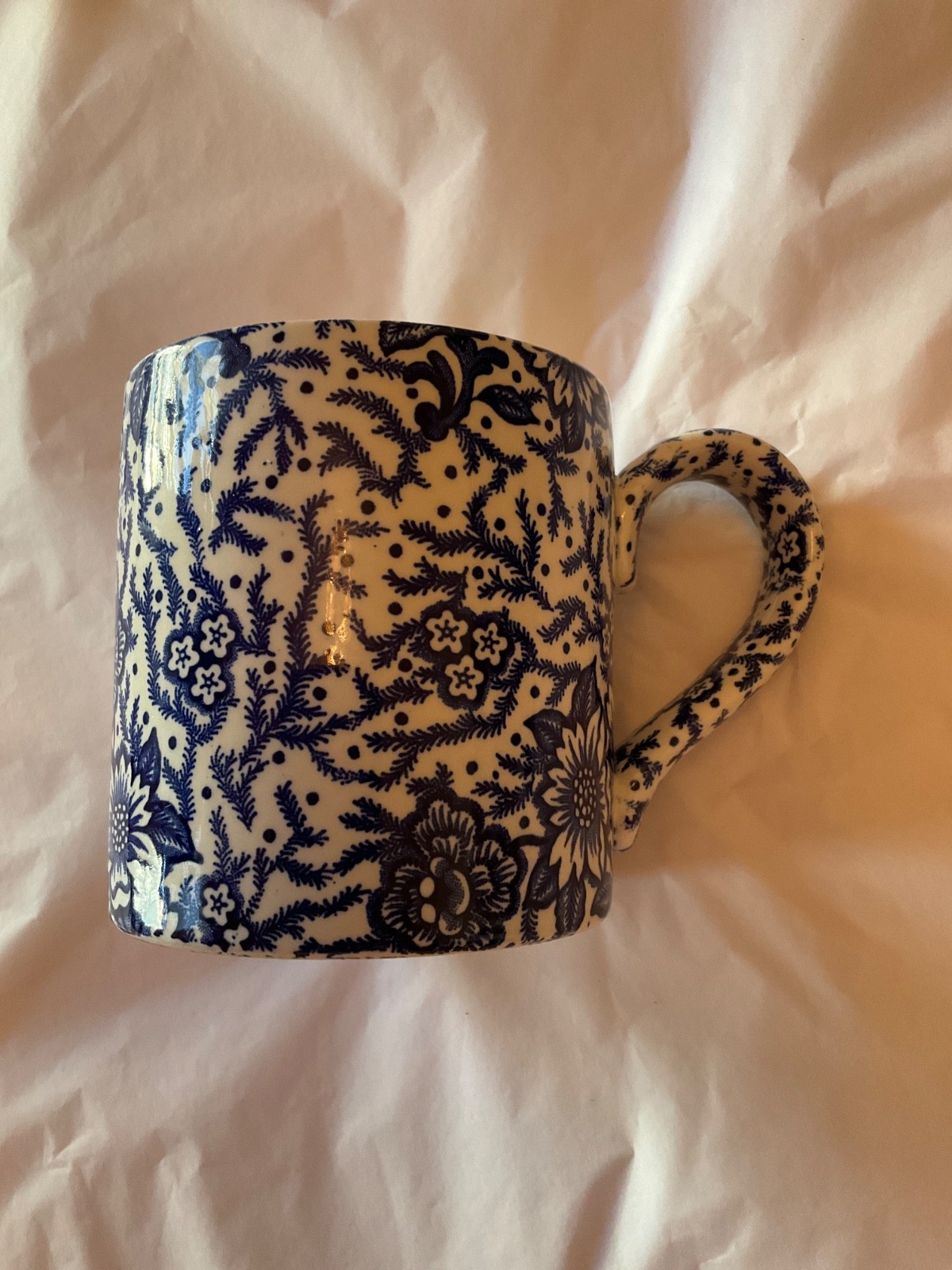 EXCELLENT COND RARE Burleigh (Staffordshire, England) Claremont Blue Coffee Cup