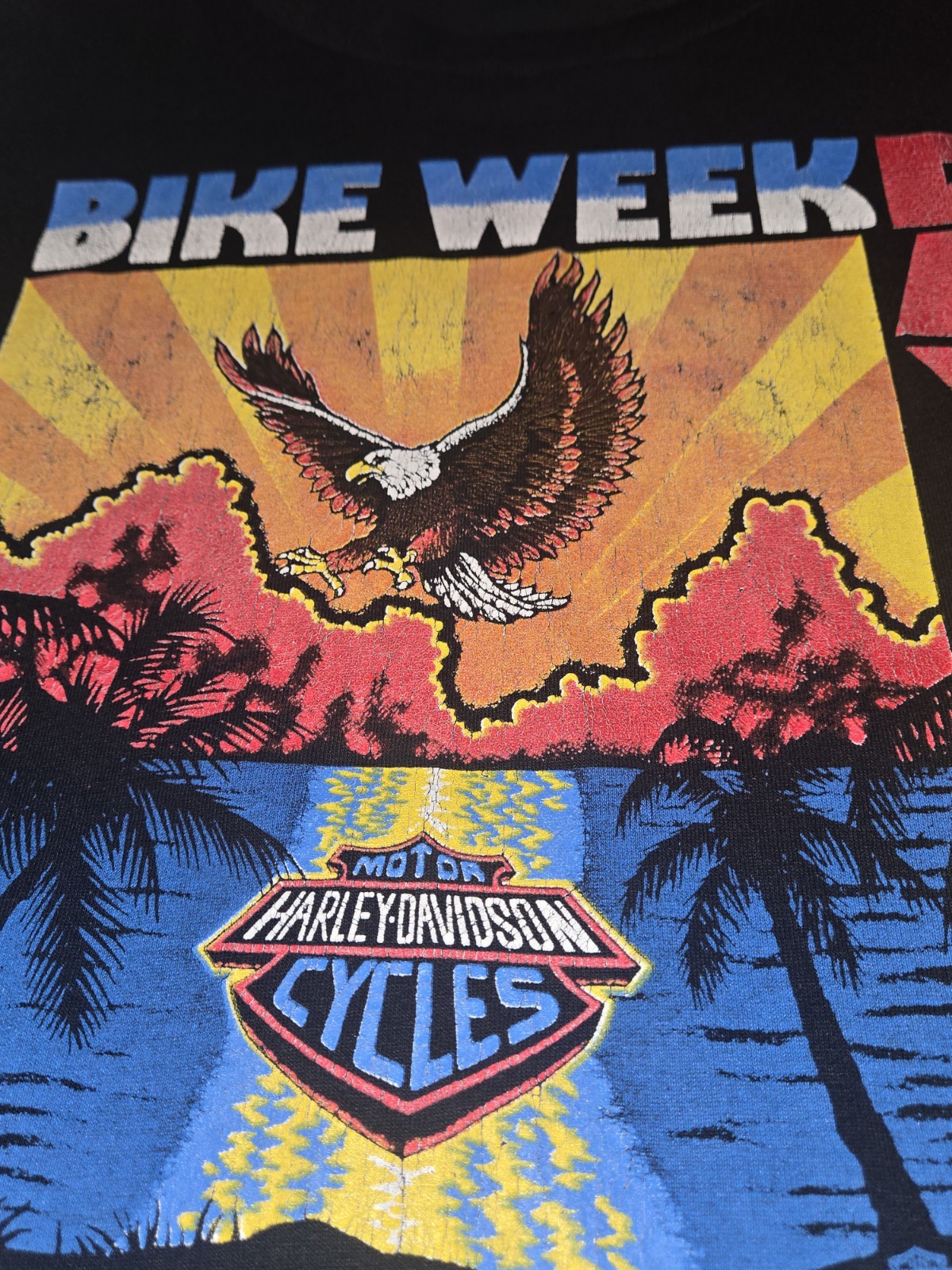 Men's Vintage 80's Harley Davidson Bike Week Short Sleeve T-shirt Size XXL
