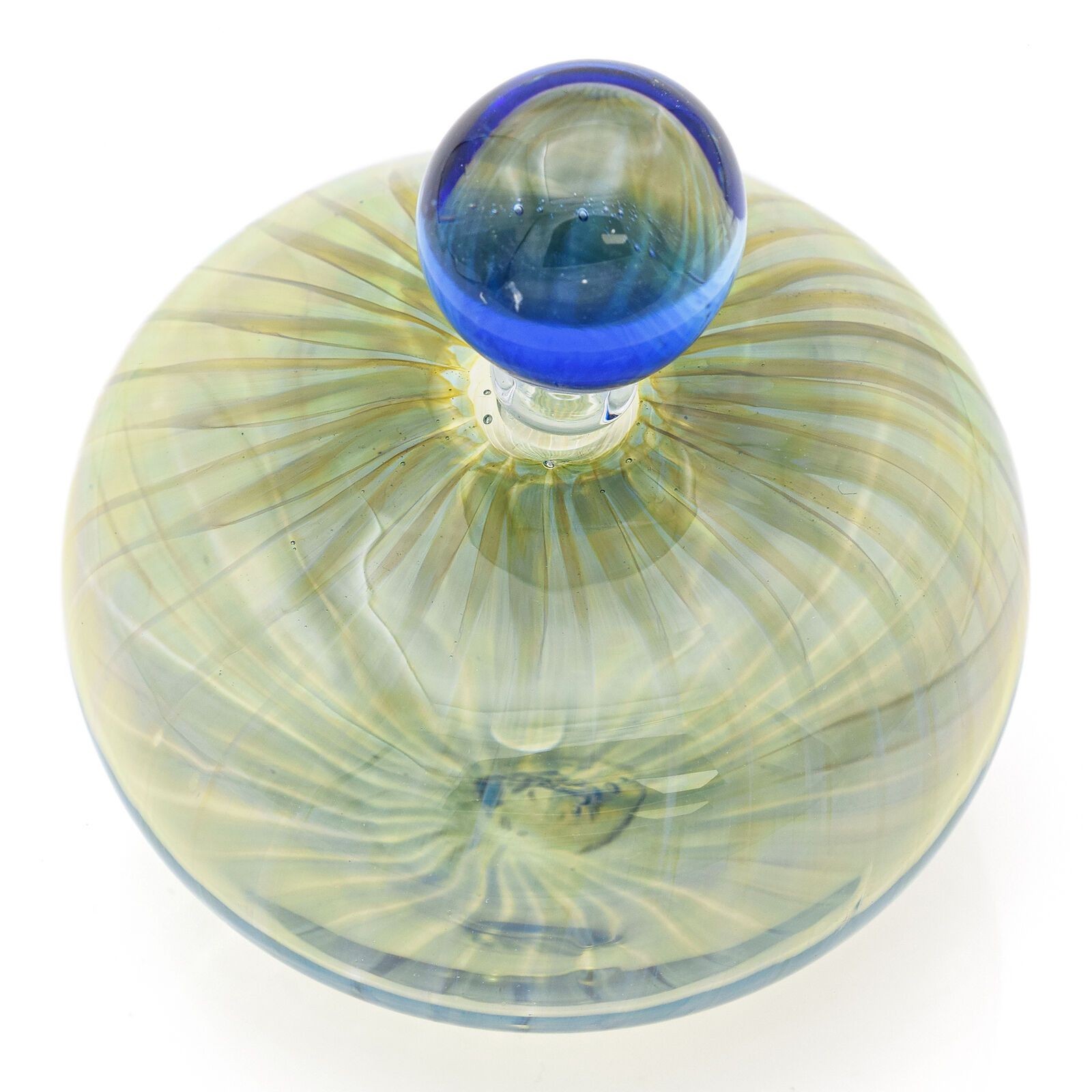 Vintage Hand Blown Glass Perfume Bottle with Stopper