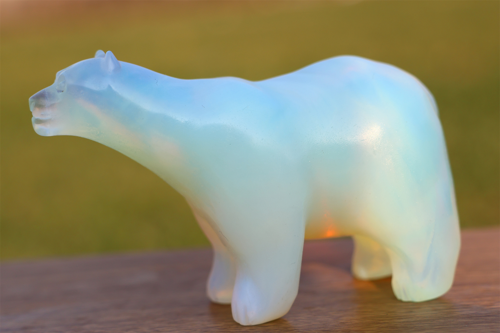 Opalite Carved Polar bear 2.6