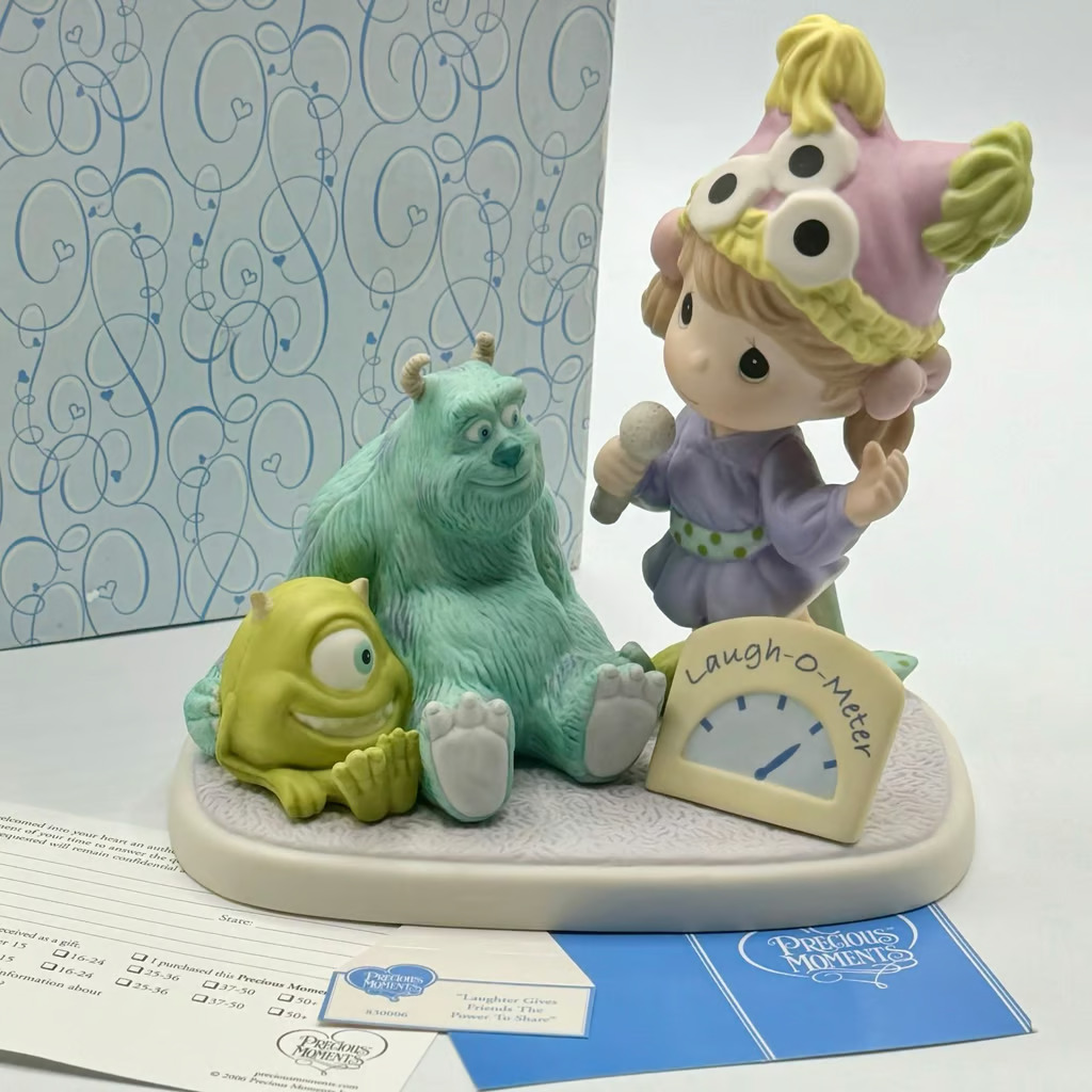 Disney Precious Moments MONSTERS INC - LAUGHTER GIVES FRIENDS THE POWER TO SHARE