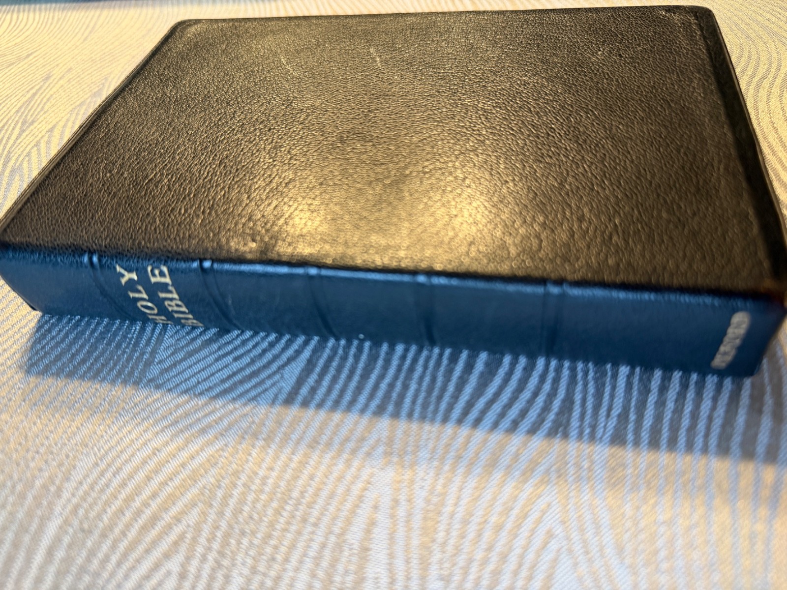 Vintage Oxford Black Goatskin Bound KJV Bible 01486x  Red/Gold Half Circuit
