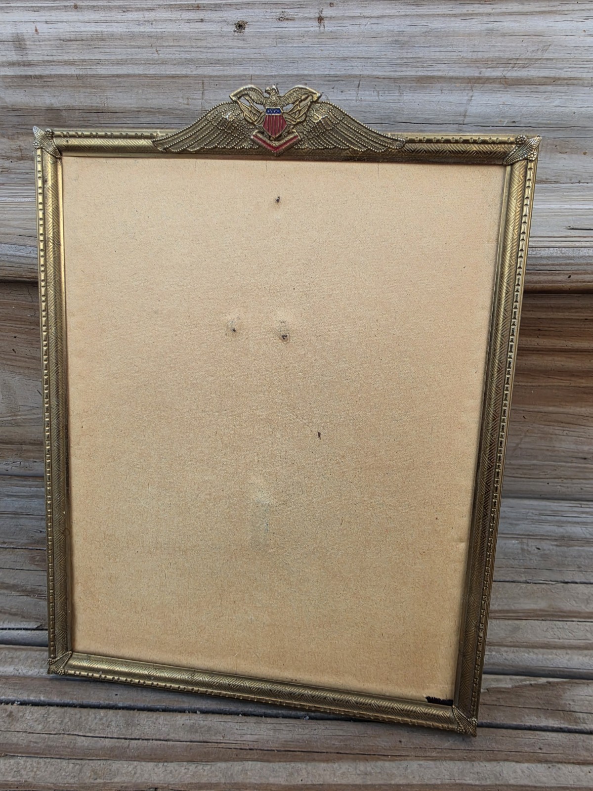 Antique Early 1900s US Military Federal Style Shield Crown Picture Frame 8x10