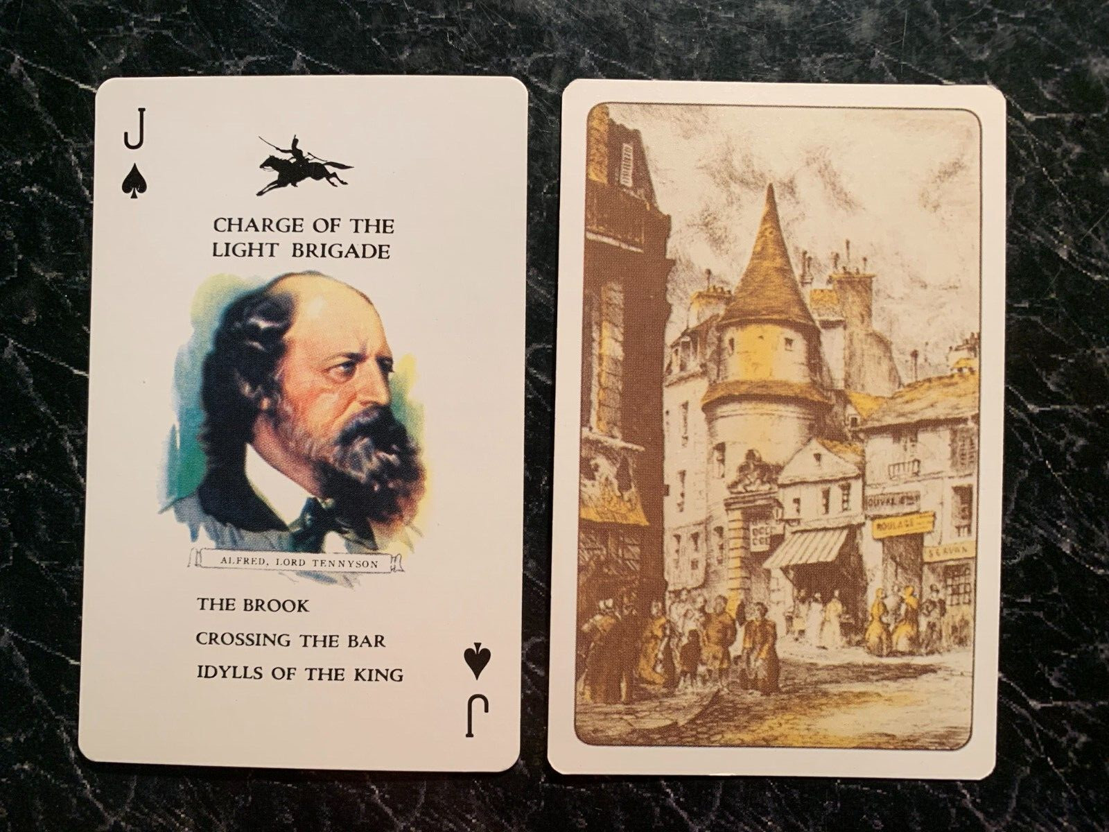 Swap Playing Card   AUTHORS  ALFRED LORD TENNYSON    2003     JACK of SPADES